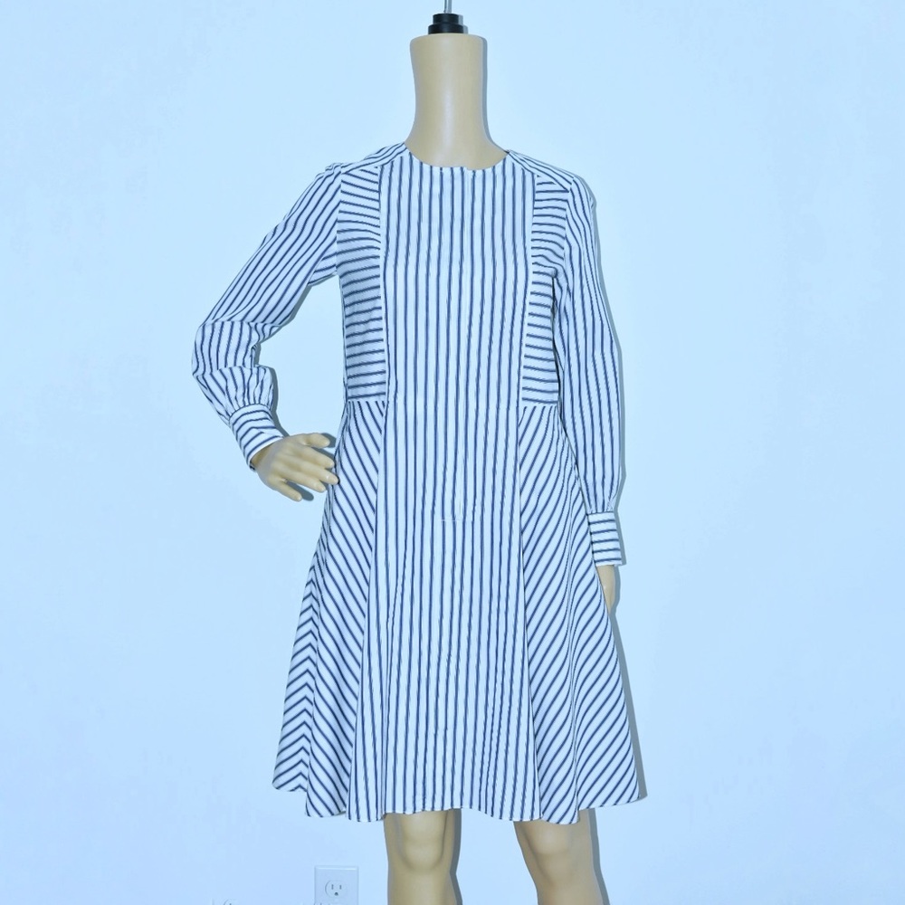 Mackintosh Philosophy Women's Buttoned Striped Poplin Shirt Dress Size 38